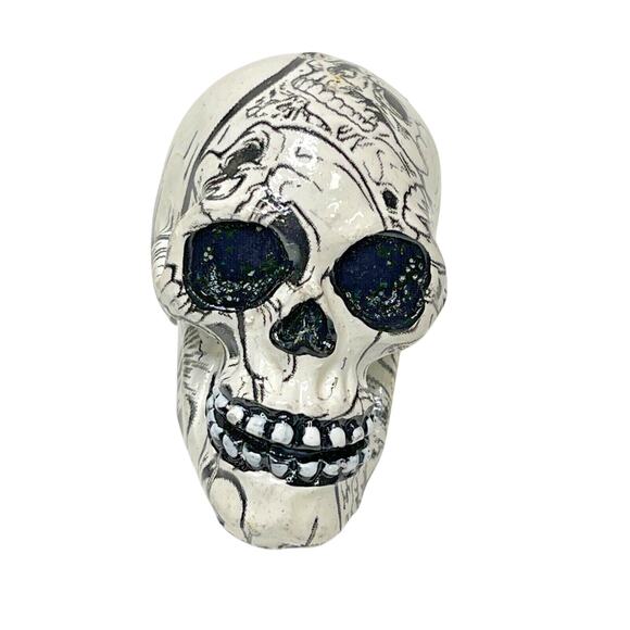 Lot of 4 Skull Head Keychain Rings – 3D Mini Human Skull Charms  Missing Eyelet - Picture 2 of 10